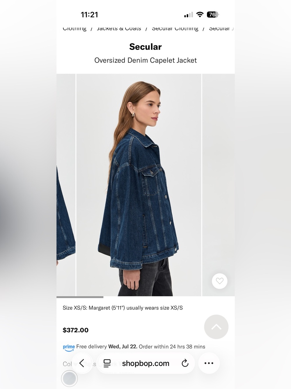 Secular Oversized Denim Jacket - Picture 3 of 5